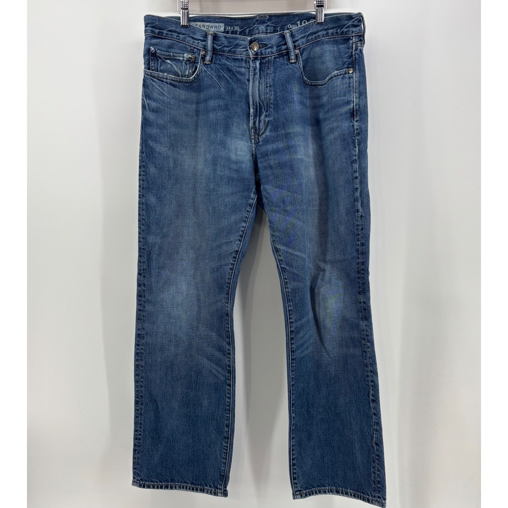 GAP 1969 Standard Fit Jeans Men's 34x30 Blue 100% Cotton Denim